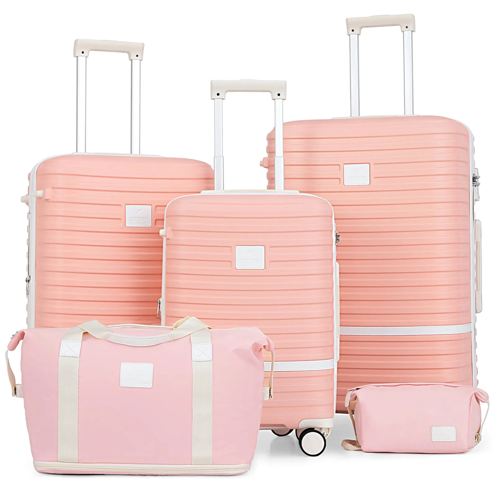 5 Pieces Set Stripes Luggage Set Hard Shell Lightweight Luggage TR008