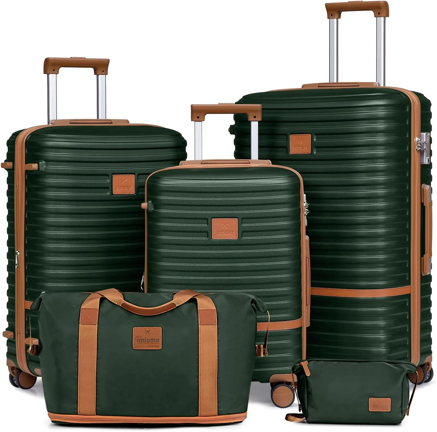 5 Pieces Set Stripes Luggage Set Hard Shell Lightweight Luggage TR008