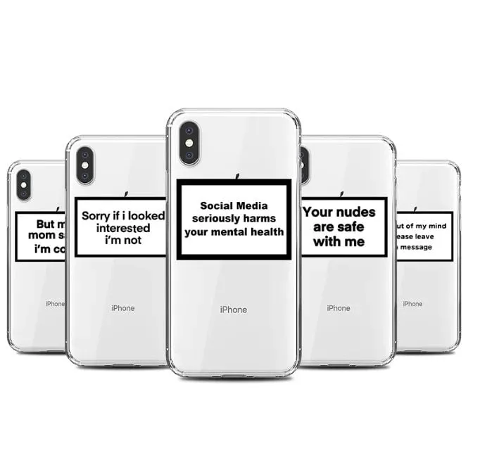 Aesthetic Word Transparent Custom Slim Soft Cases