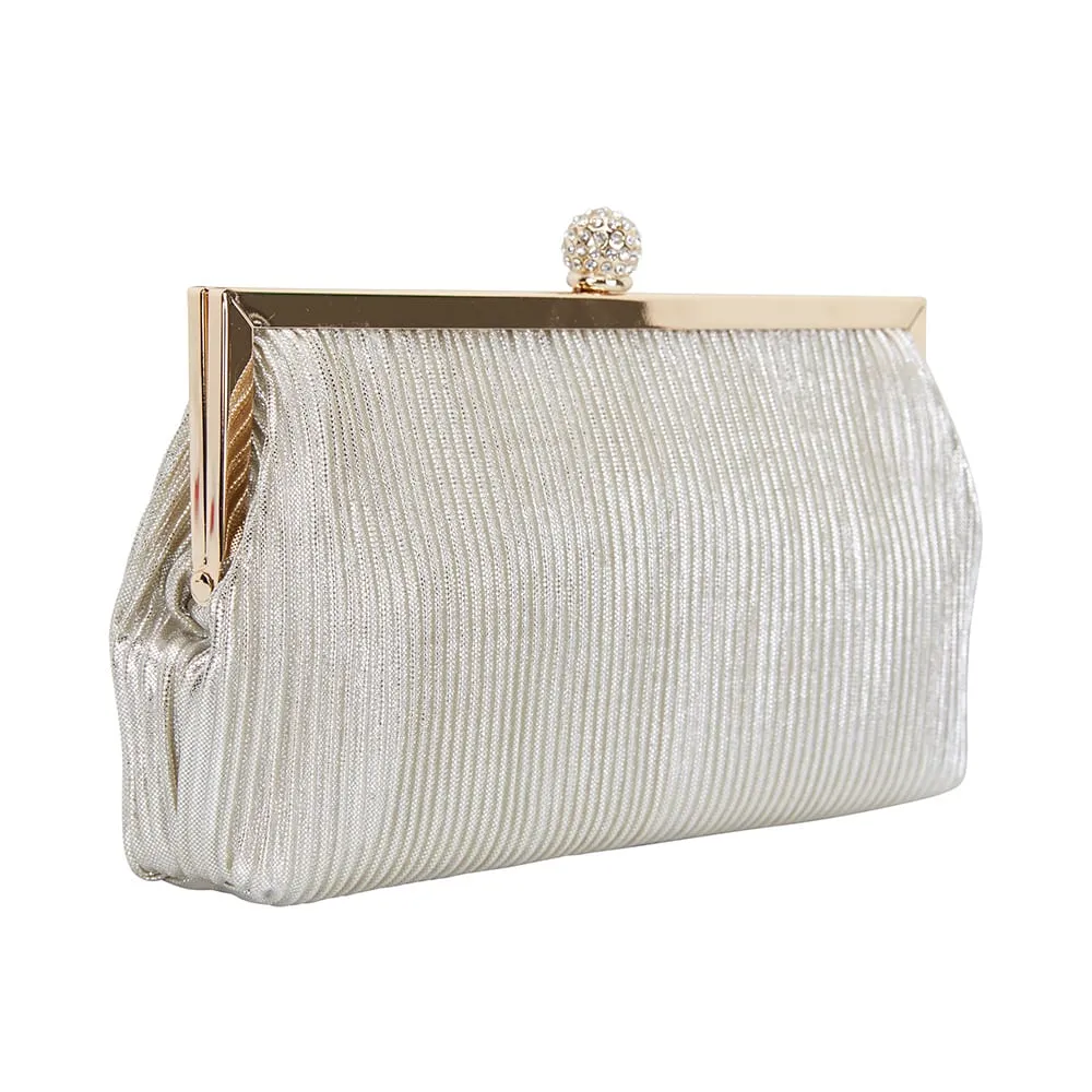 Aneka Handbag in Champagne Satin