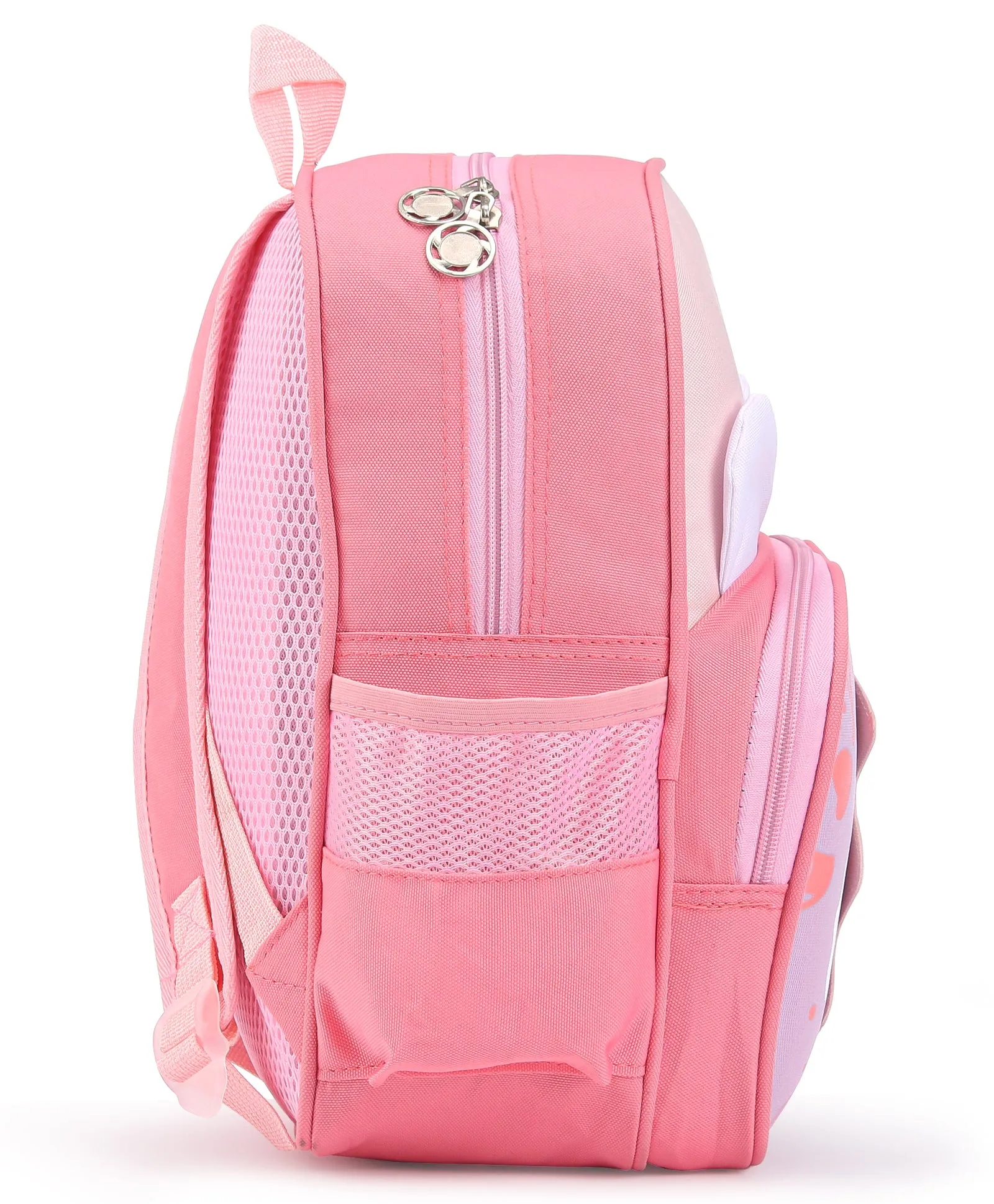 Aqua Print Double Pocket Backpack - Pink