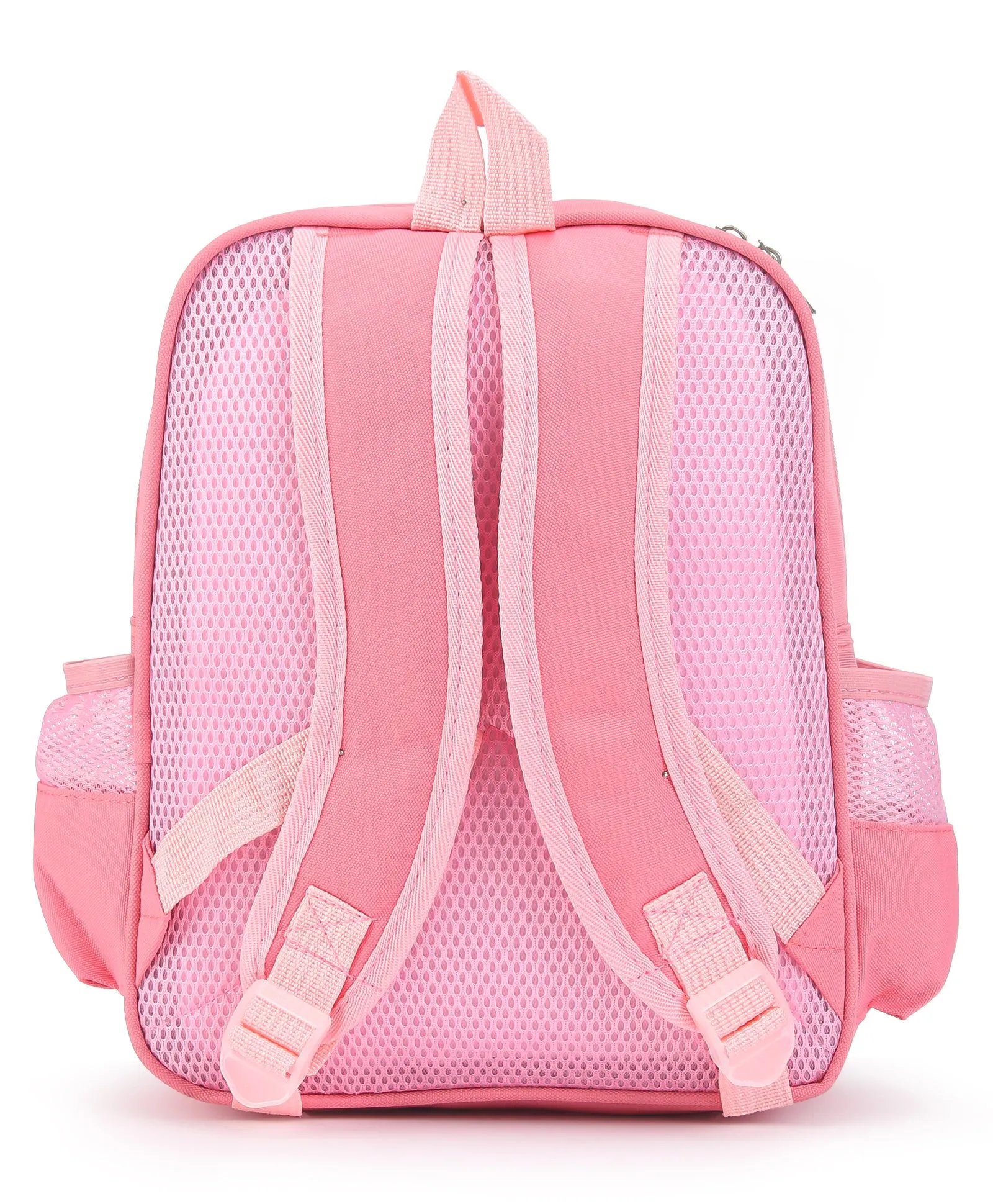 Aqua Print Double Pocket Backpack - Pink