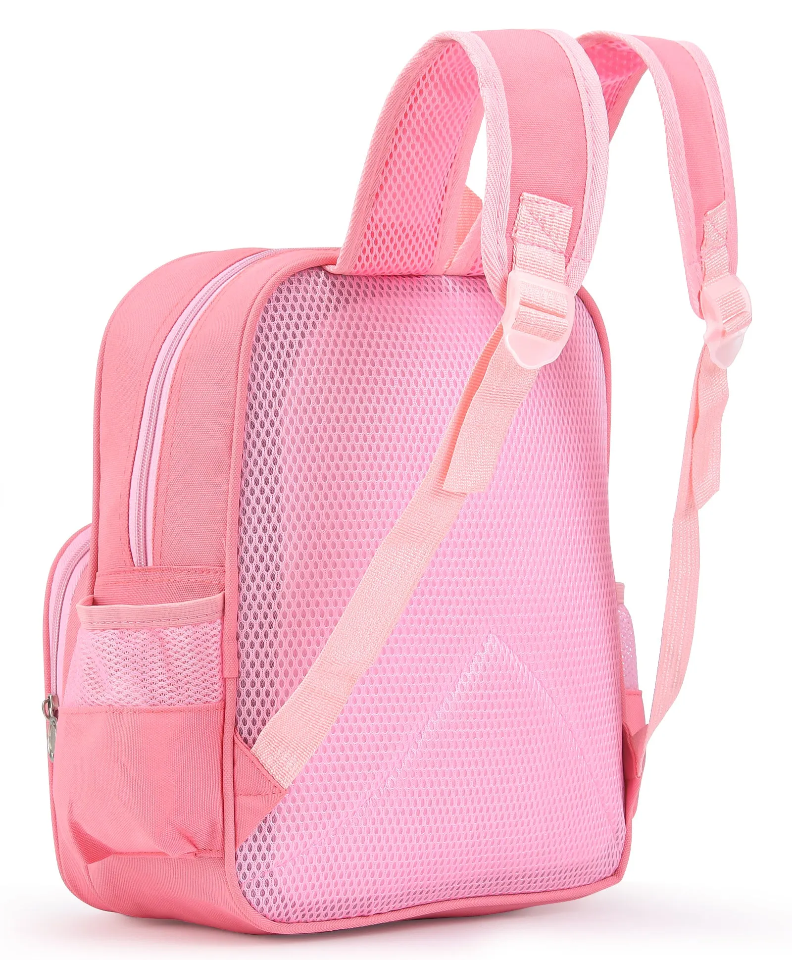 Aqua Print Double Pocket Backpack - Pink