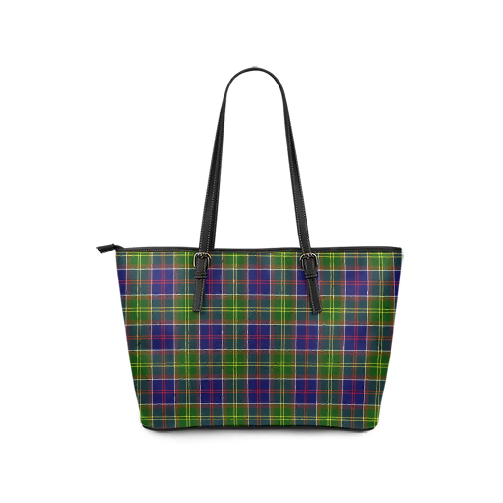 Arnott Tartan Leather Tote Bag