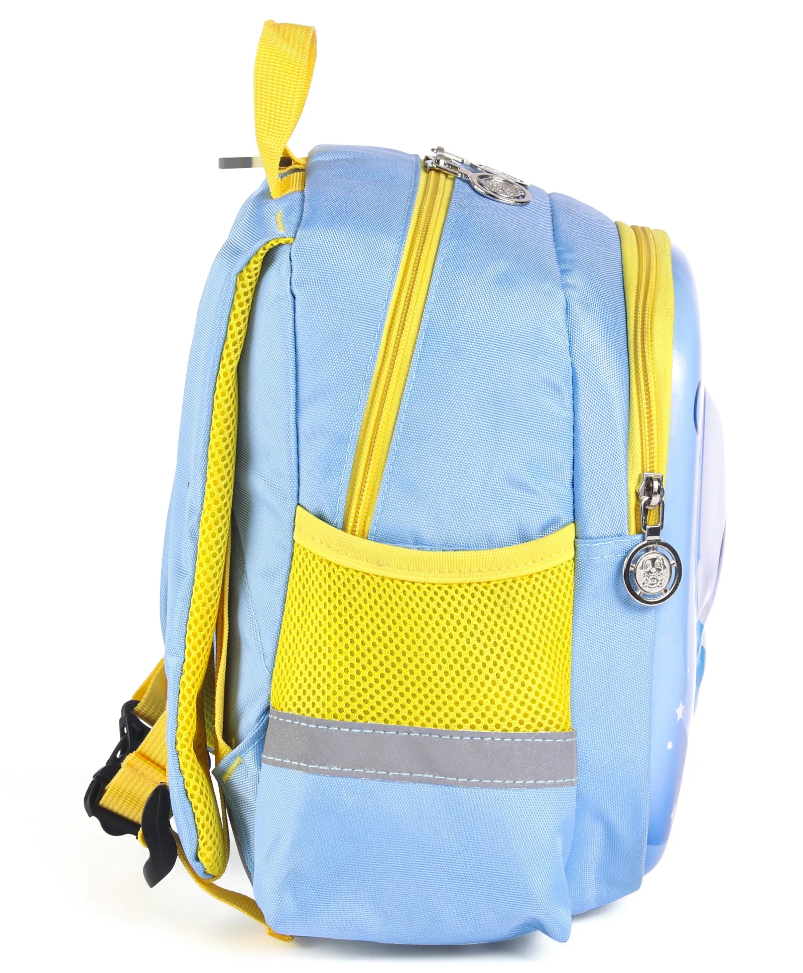 Astronaut Print Hard Case Backpack - Blue & Yellow