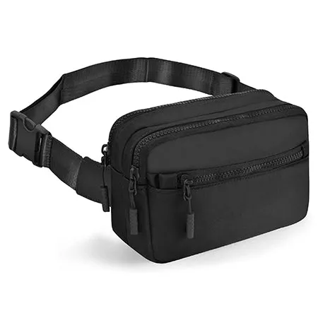 Black NGIL Double Zipper Belt Bag