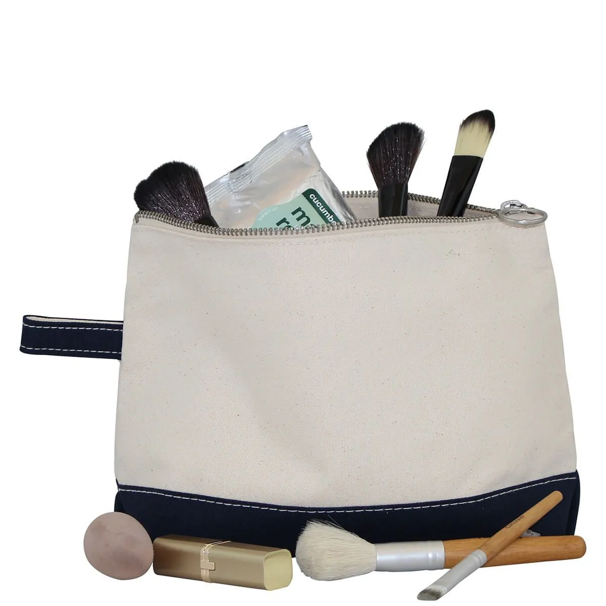 Canvas Makeup Zip Pouch