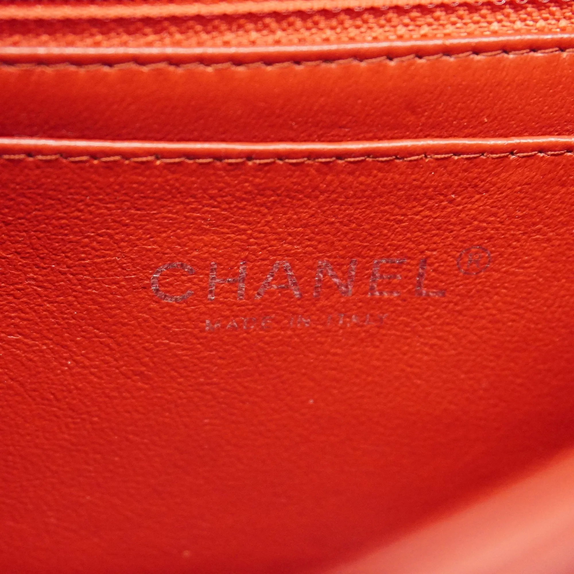 CHANEL  Matelasse W Flap W Chain Shoulder Bag Lambskin Women's Leather Red