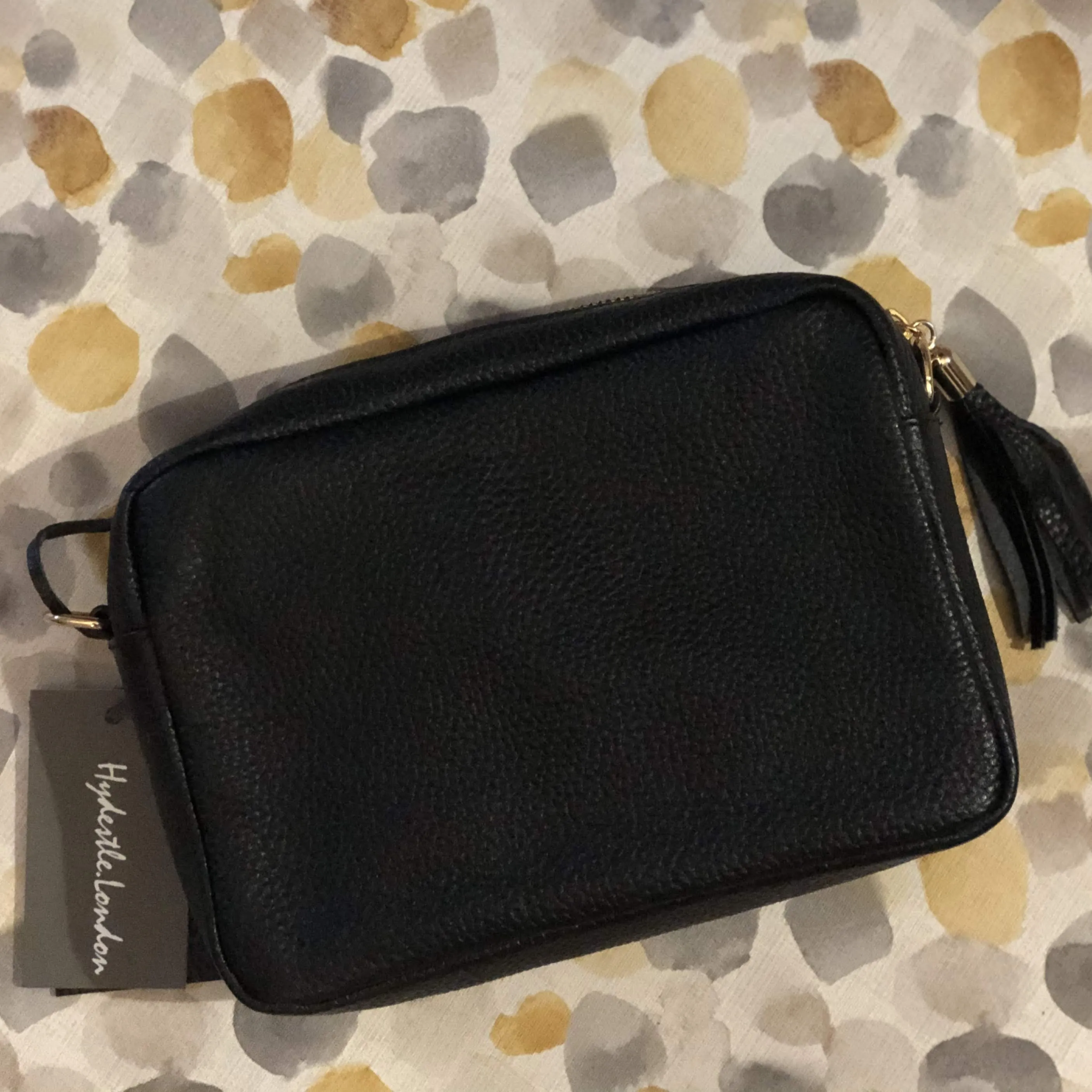 Classic Black Camera Classic Black Kylie Pebbled Leather Crossbody Clutch Bag