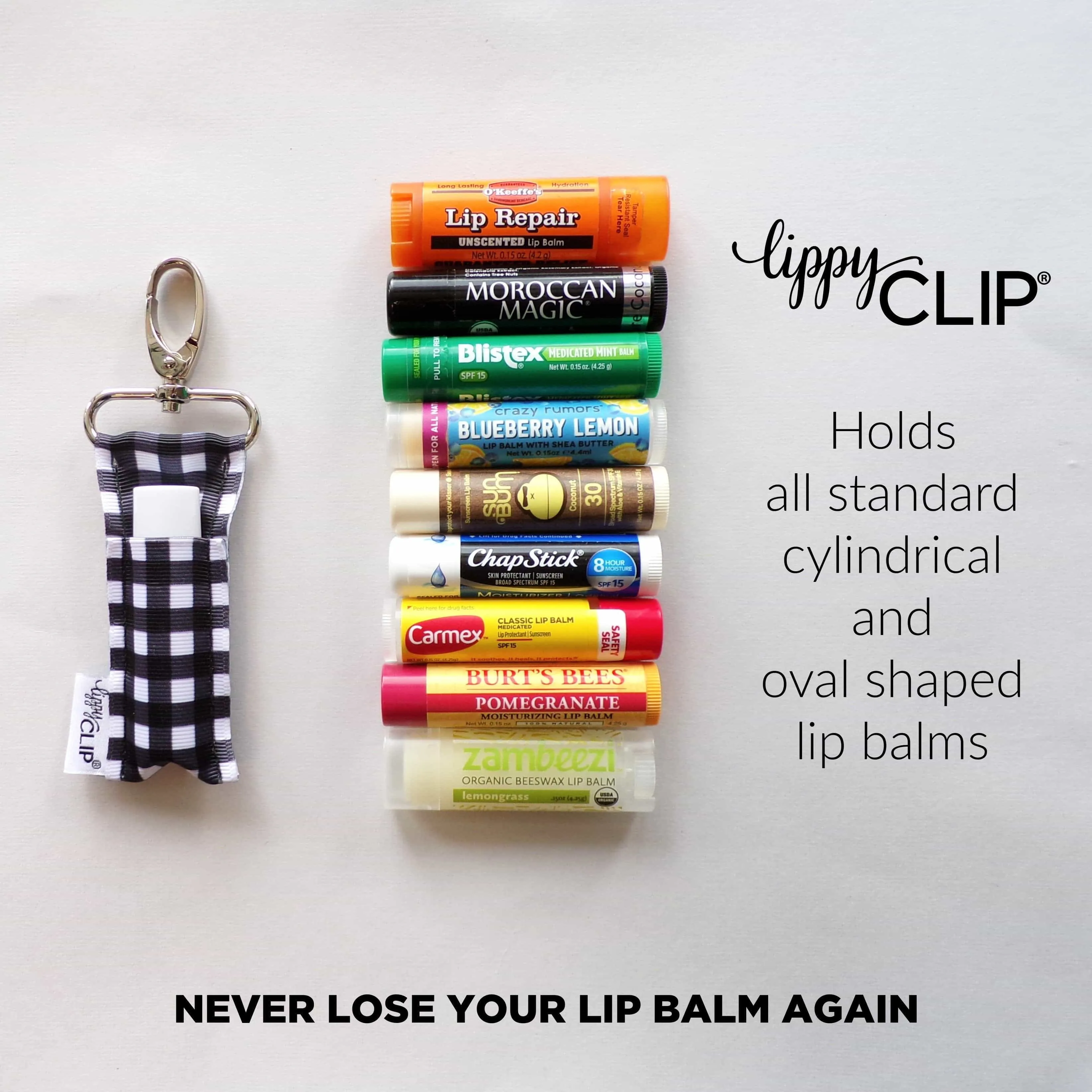 CLASSIC: Bubble Gum LippyClip® Lip Balm Holder for Chapstick