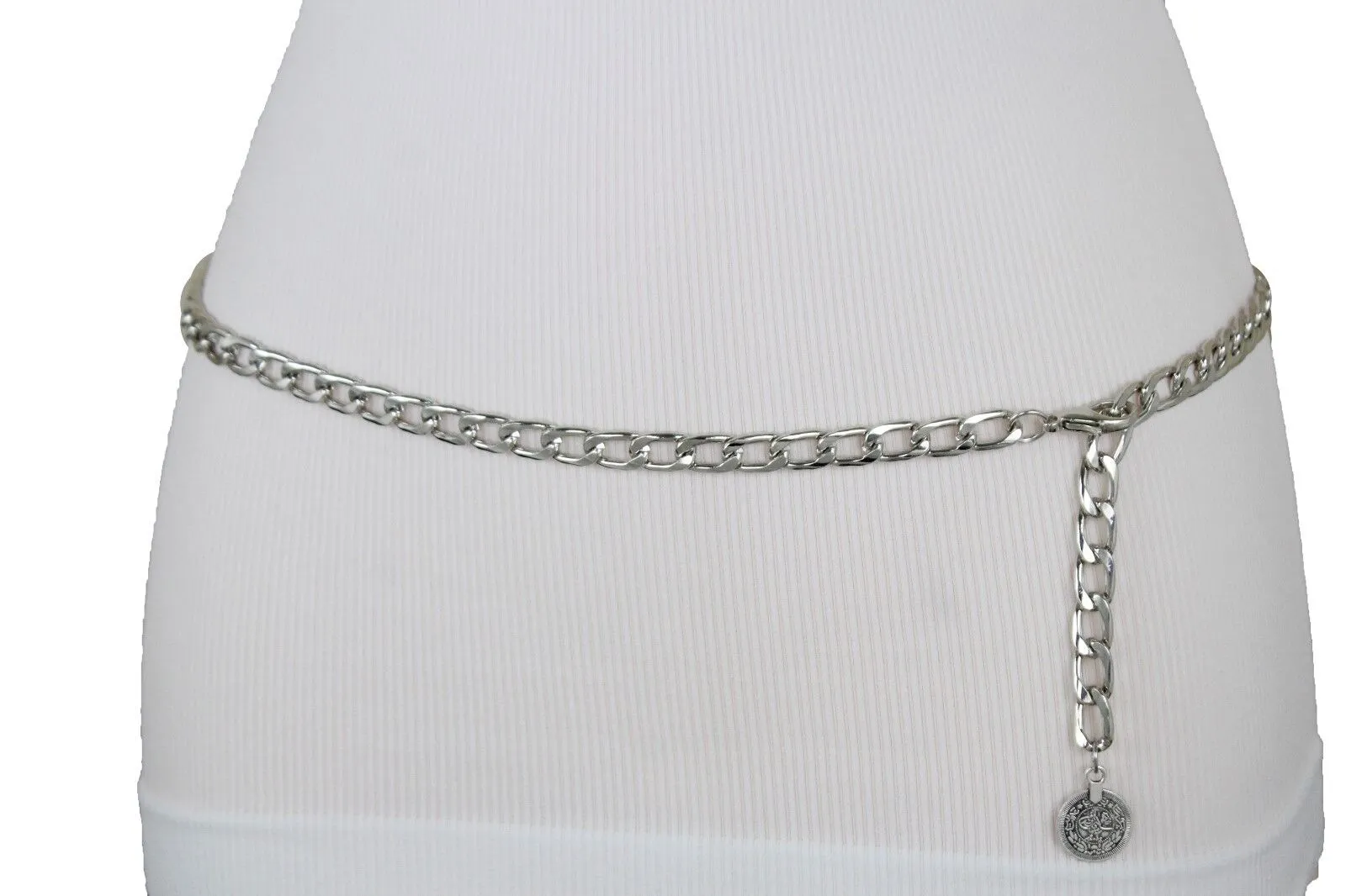 Classy Metal Chain Belt with Coin Charm