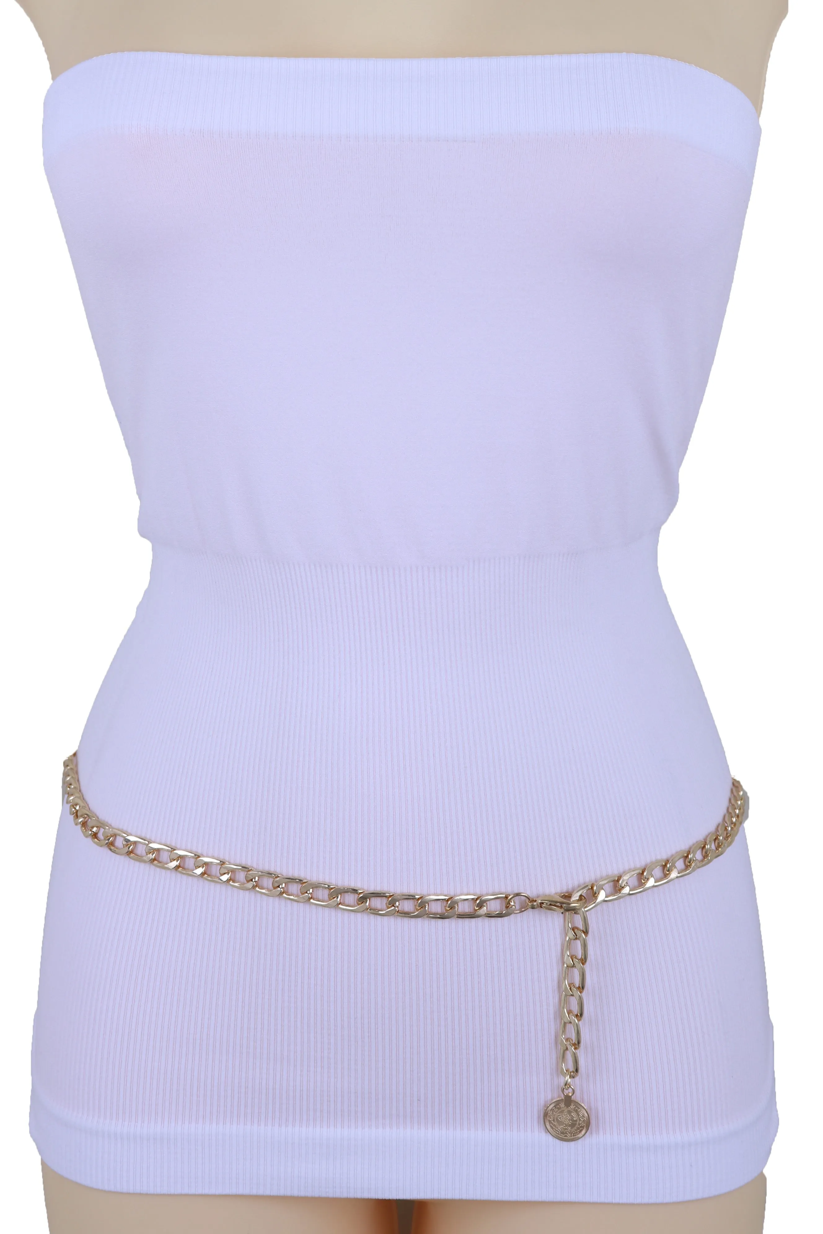 Classy Metal Chain Belt with Coin Charm