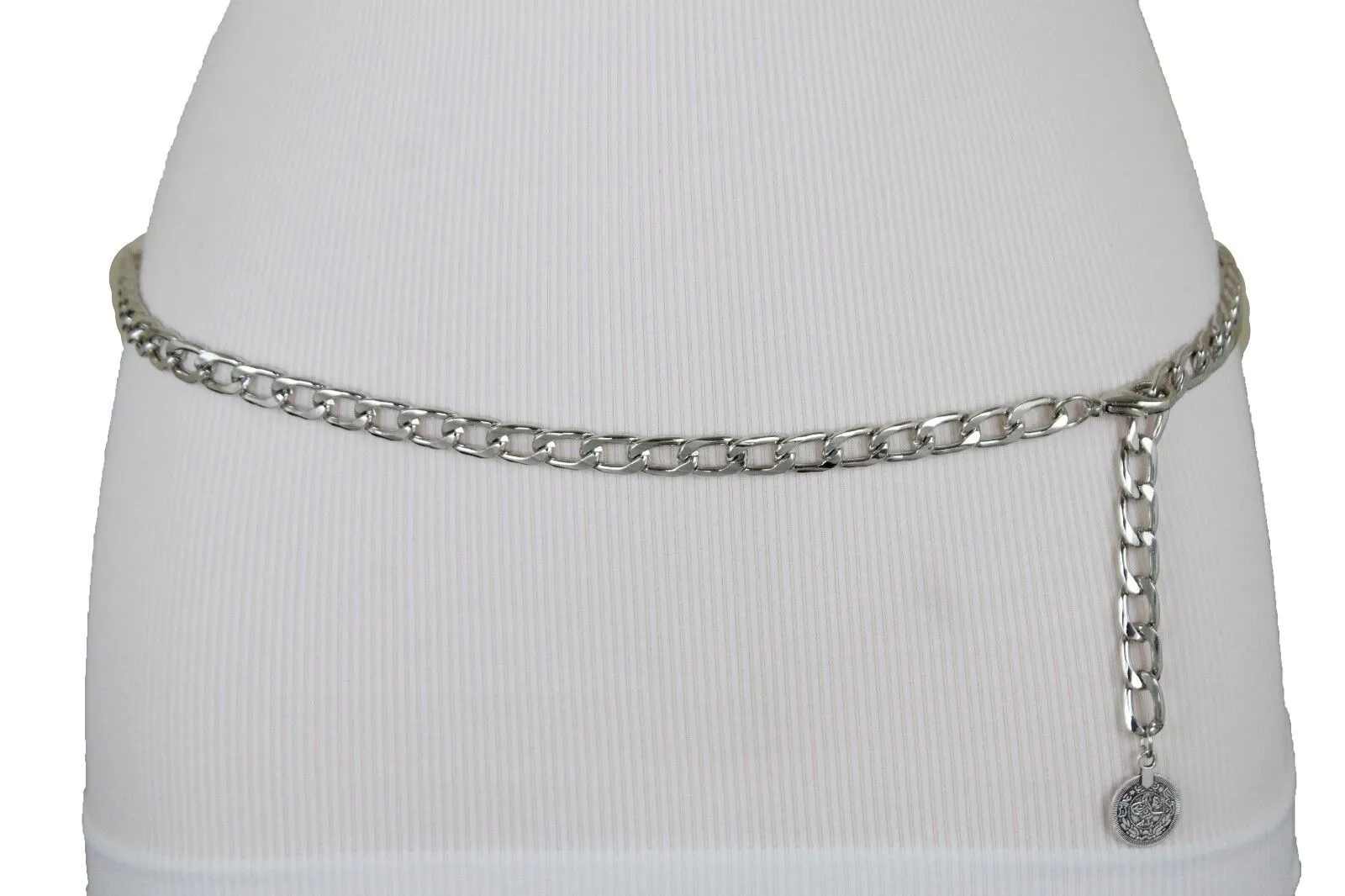 Classy Metal Chain Belt with Coin Charm