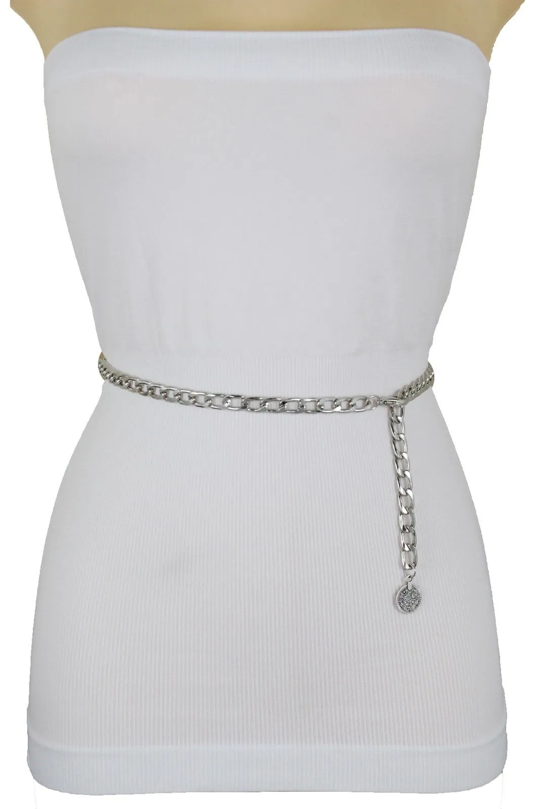 Classy Metal Chain Belt with Coin Charm