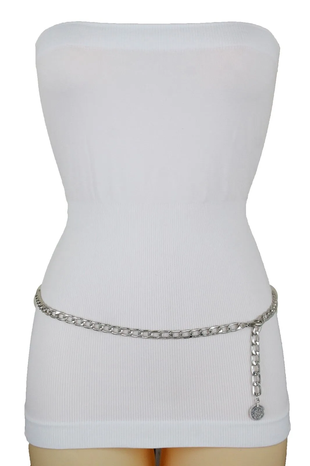 Classy Metal Chain Belt with Coin Charm