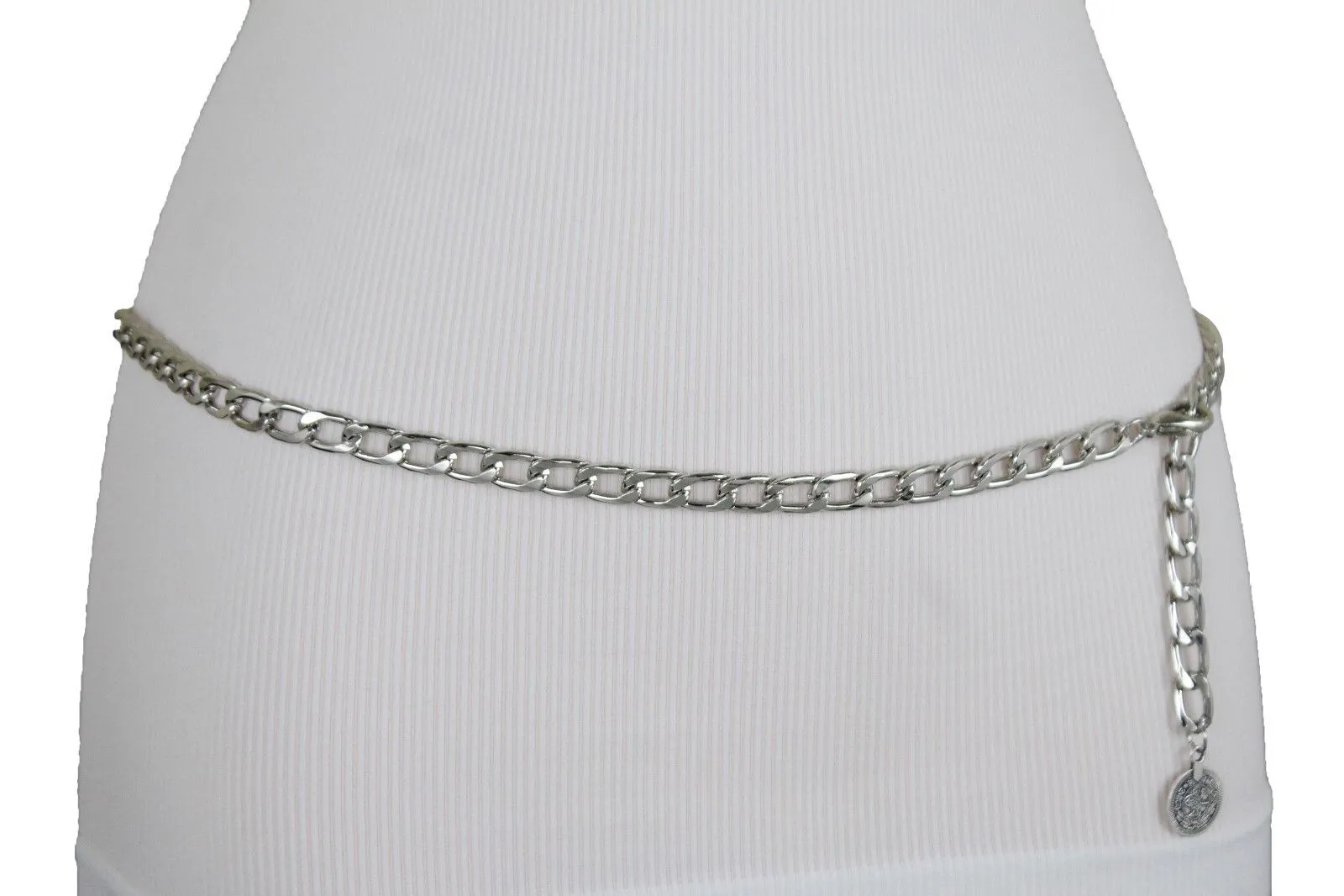 Classy Metal Chain Belt with Coin Charm