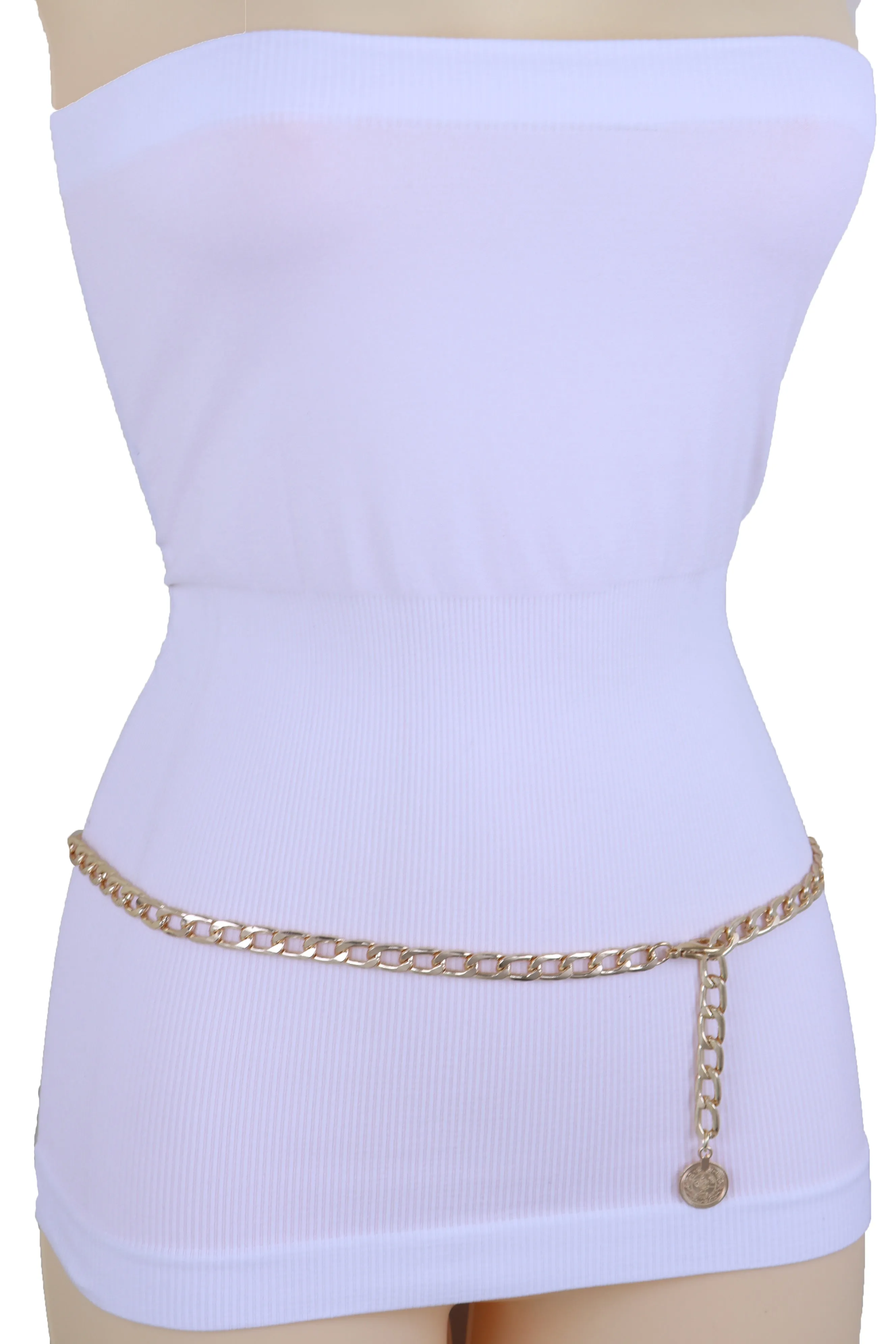 Classy Metal Chain Belt with Coin Charm