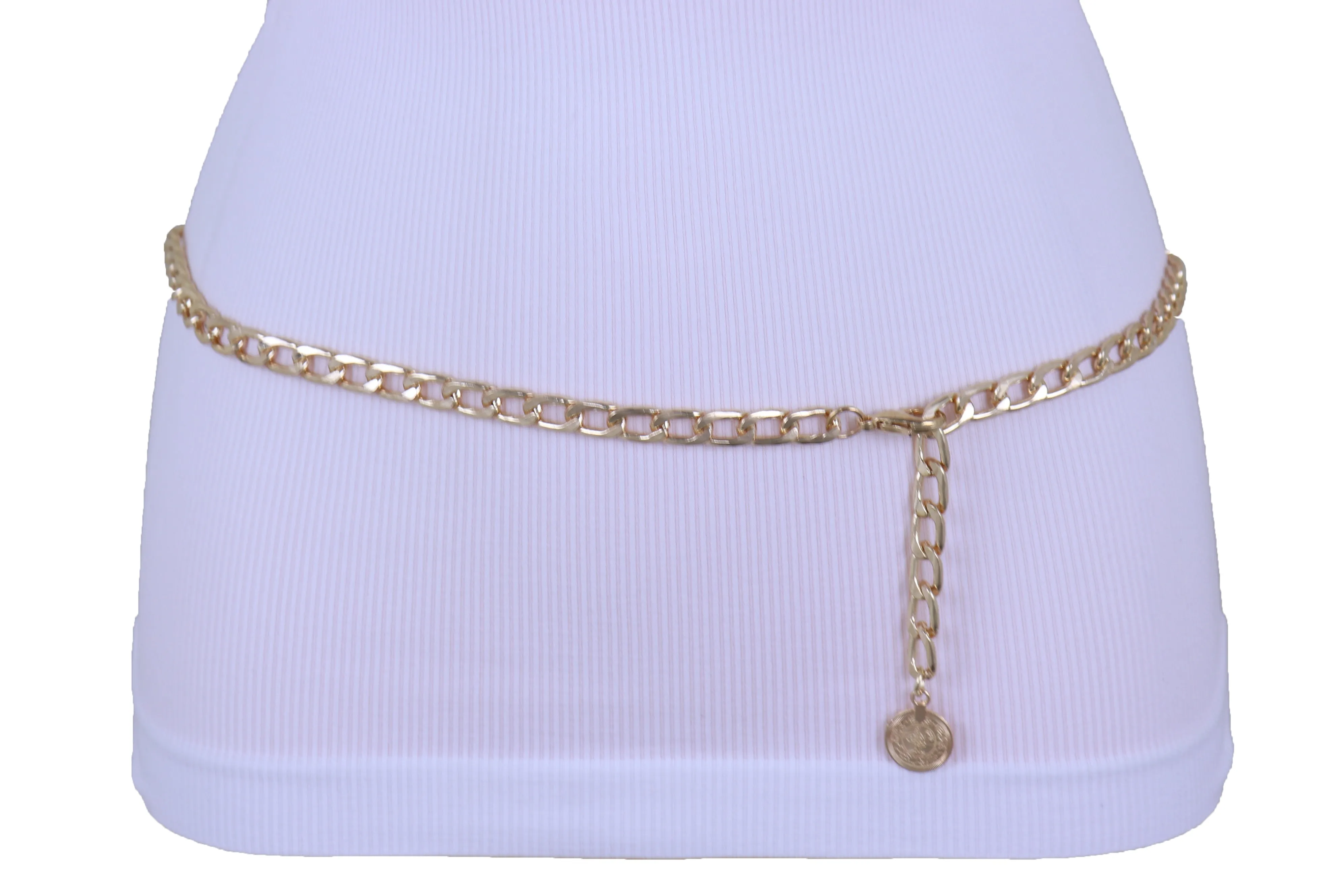 Classy Metal Chain Belt with Coin Charm