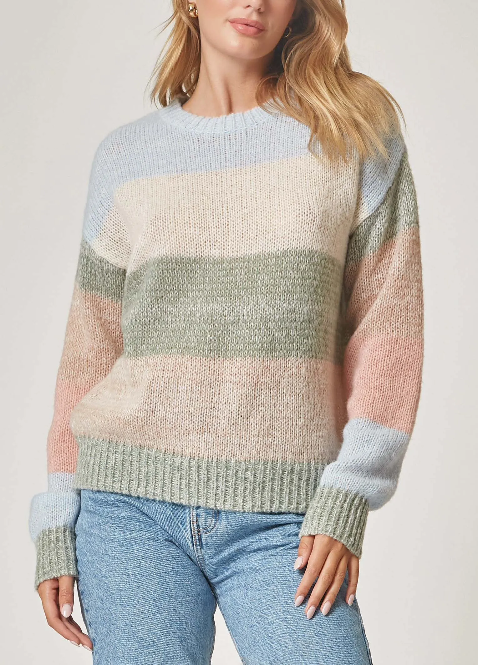 Color Block Lightweight Sweater