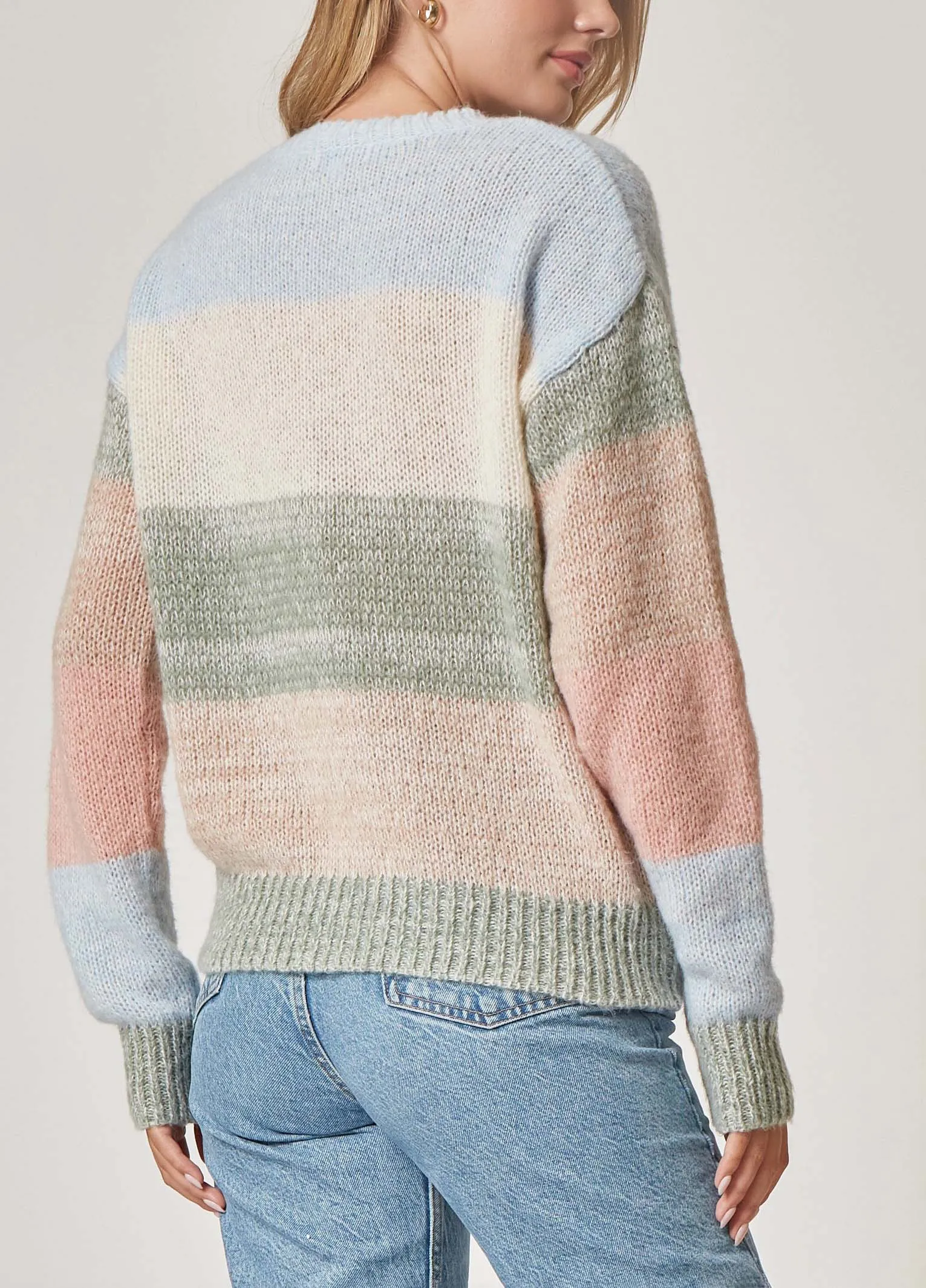 Color Block Lightweight Sweater