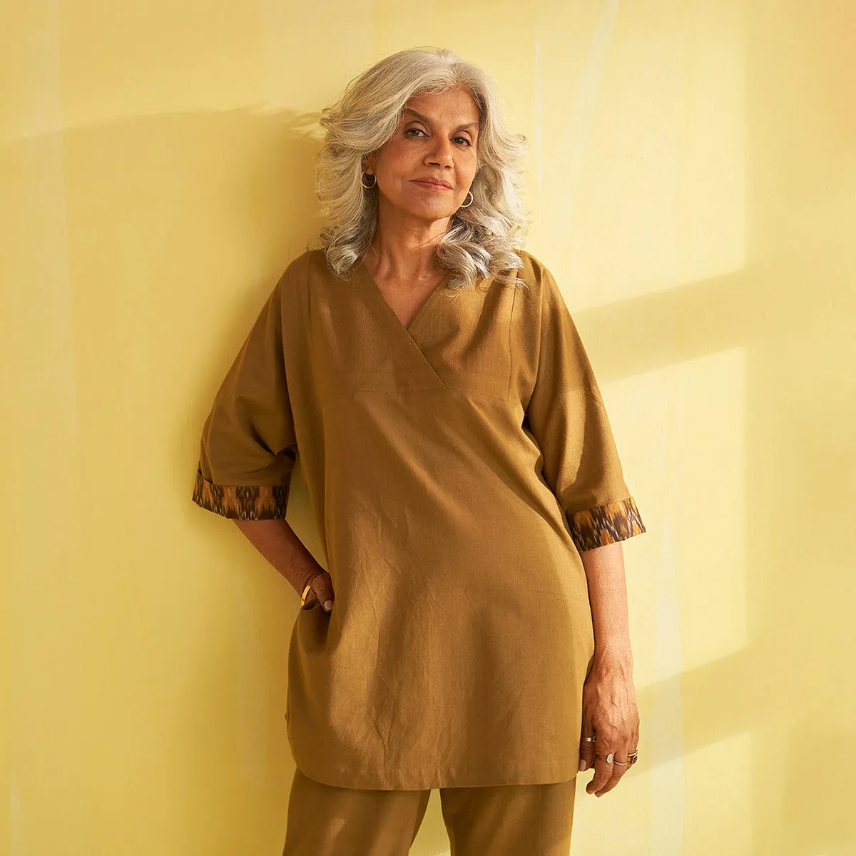 Cotton Co Ord Set for Women | Khaki