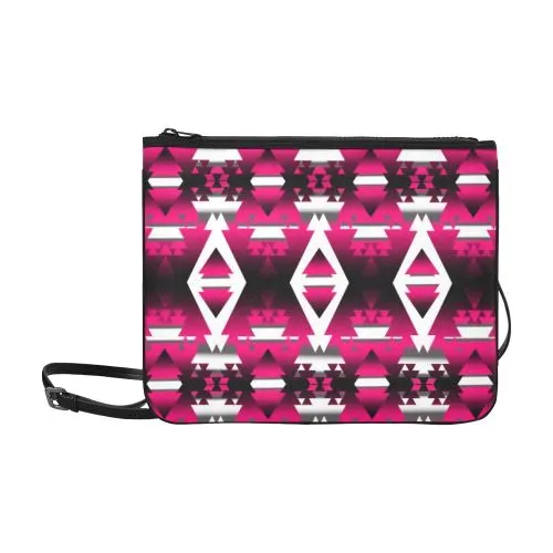 Dark Sunset Winter Camp Slim Clutch Bag