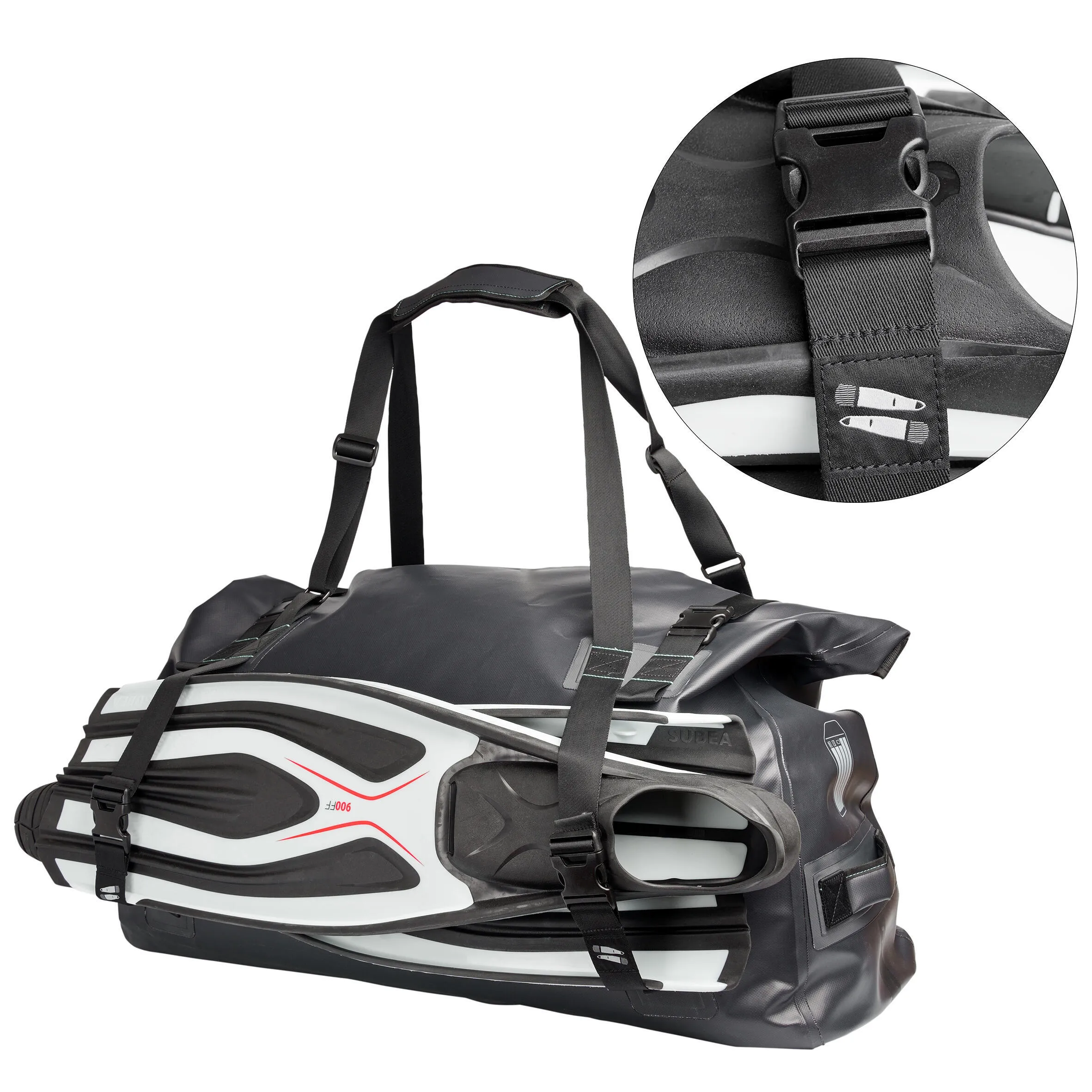 Diving bag SCD 100 liters black-gray SUBEA black/pearl gray/Caribbean blue