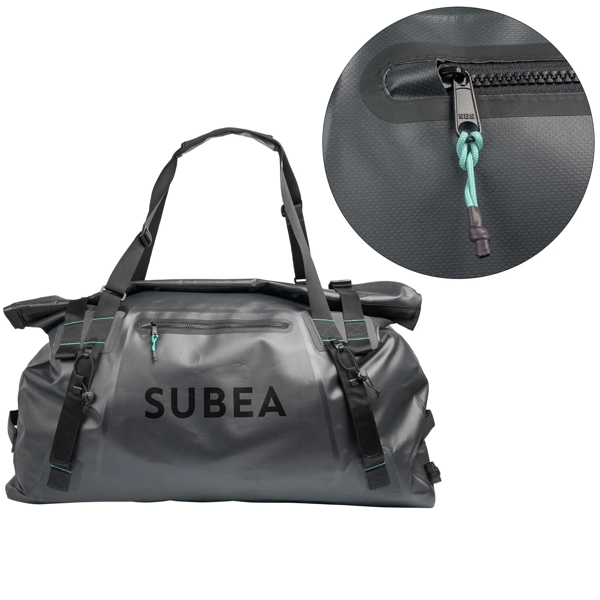 Diving bag SCD 100 liters black-gray SUBEA black/pearl gray/Caribbean blue