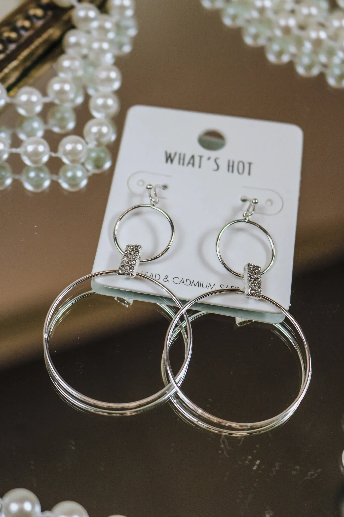 Double Circle Hoop Earrings -2 Colors