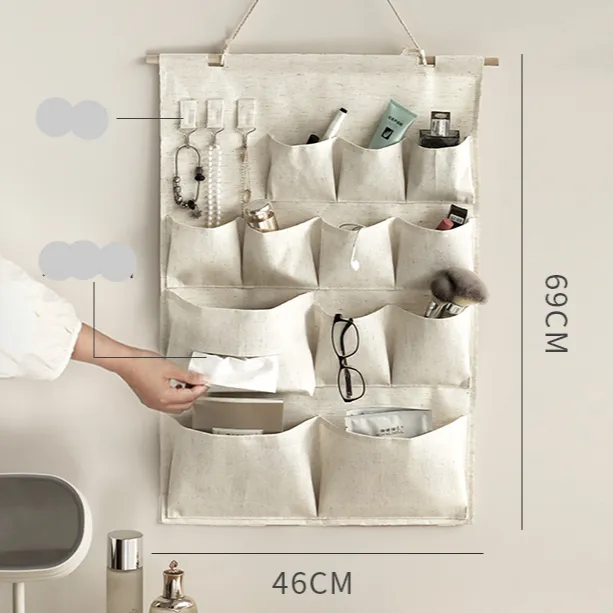 Elegant Fabric Wall-Mounted Storage Organizer