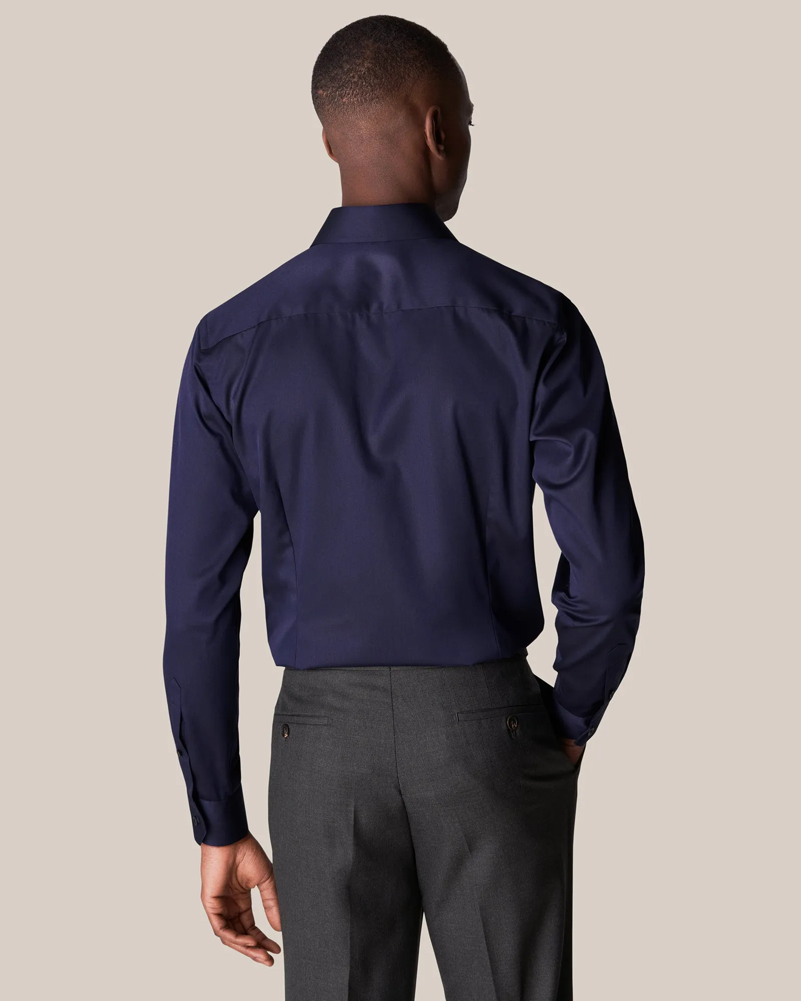 ETON 30007951129 NAVY SIGNATURE TWILL SLIM SC SHIRT