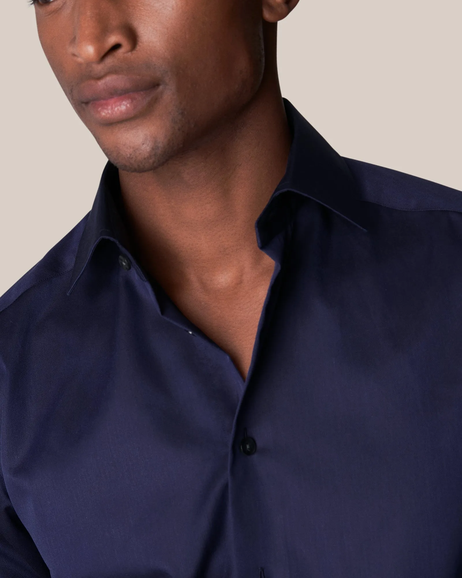 ETON 30007951129 NAVY SIGNATURE TWILL SLIM SC SHIRT