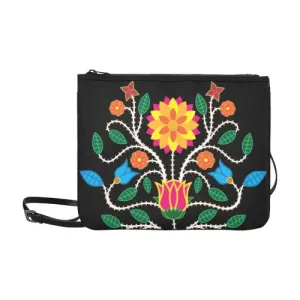 Floral Beadwork-03 Slim Clutch Bag