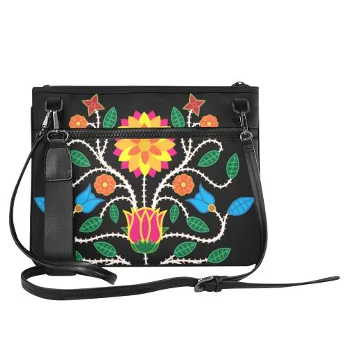 Floral Beadwork-03 Slim Clutch Bag