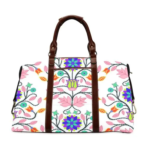 Floral Beadwork Four Clans White Classic Travel Bag