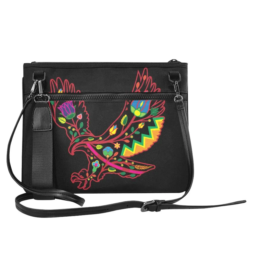 Floral Eagle Slim Clutch Bag