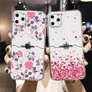 Floral Transparent Clear Custom Slim Soft Cases