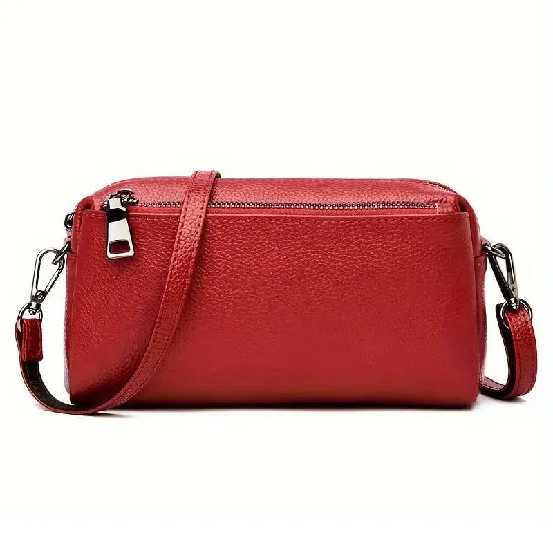 Genuine Leather Crossbody Bag Shoulder Small Square Bag