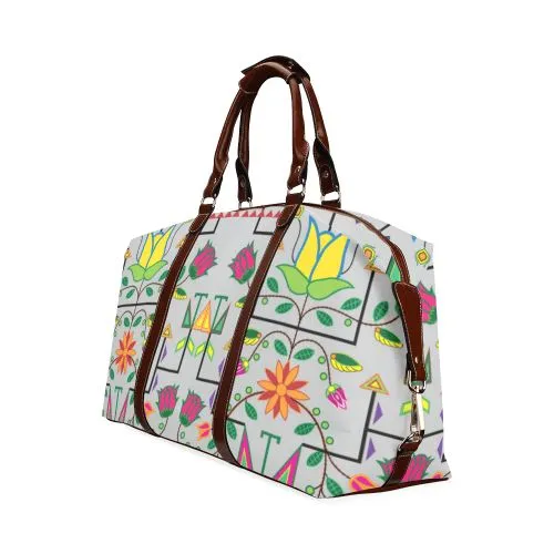 Geometric Floral Summer-Gray Classic Travel Bag