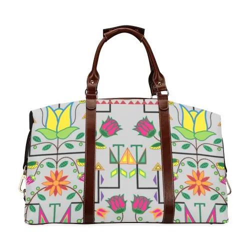 Geometric Floral Summer-Gray Classic Travel Bag