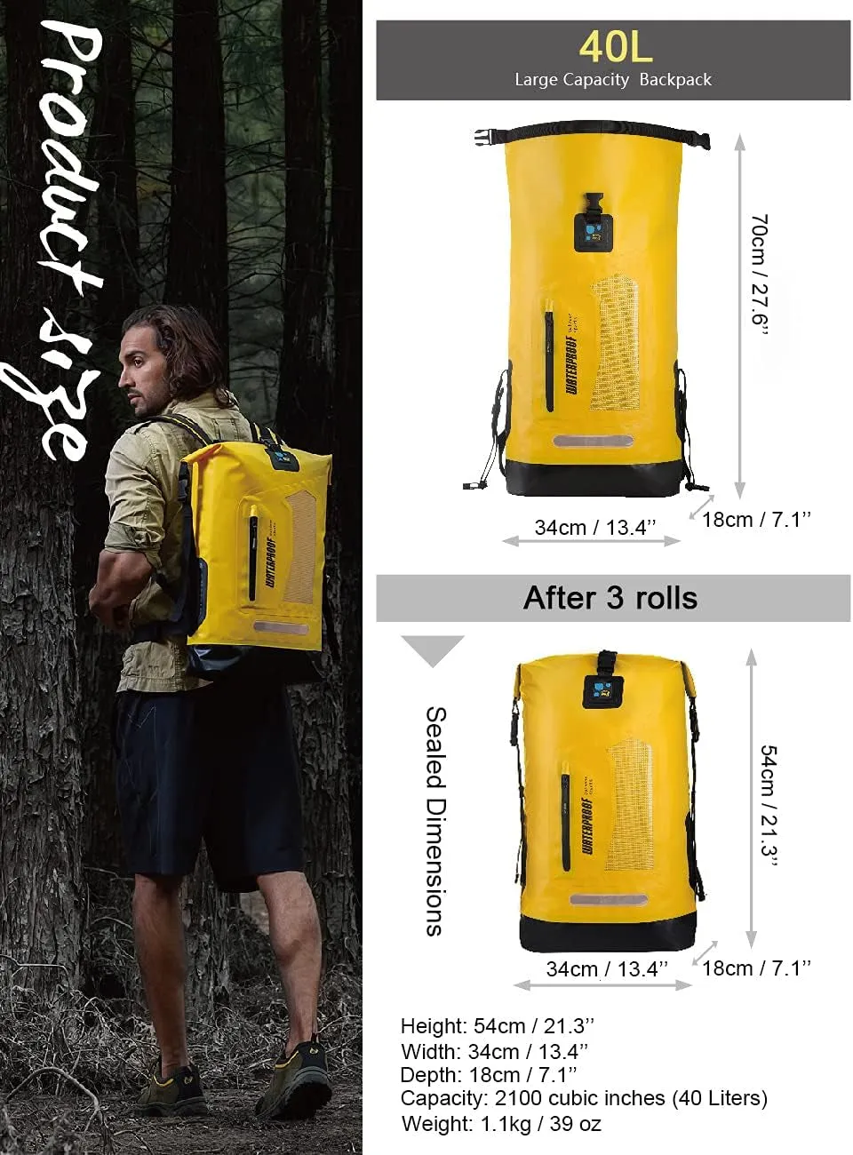 IDRYBAG Waterproof Backpack Dry Bag - Adventure-Proof Gear