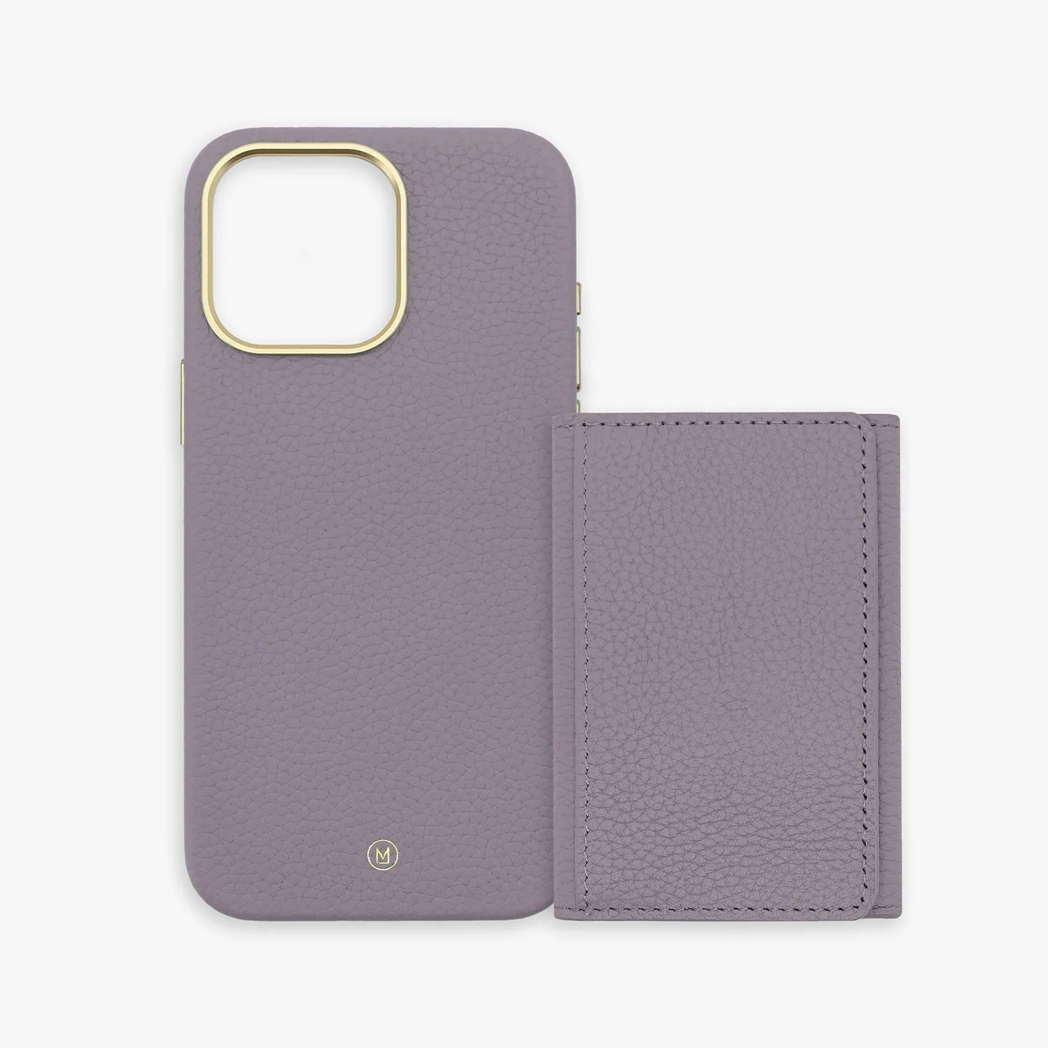 iPhone 14 Pro Leather Case with MagSafe Trifold Wallet Set