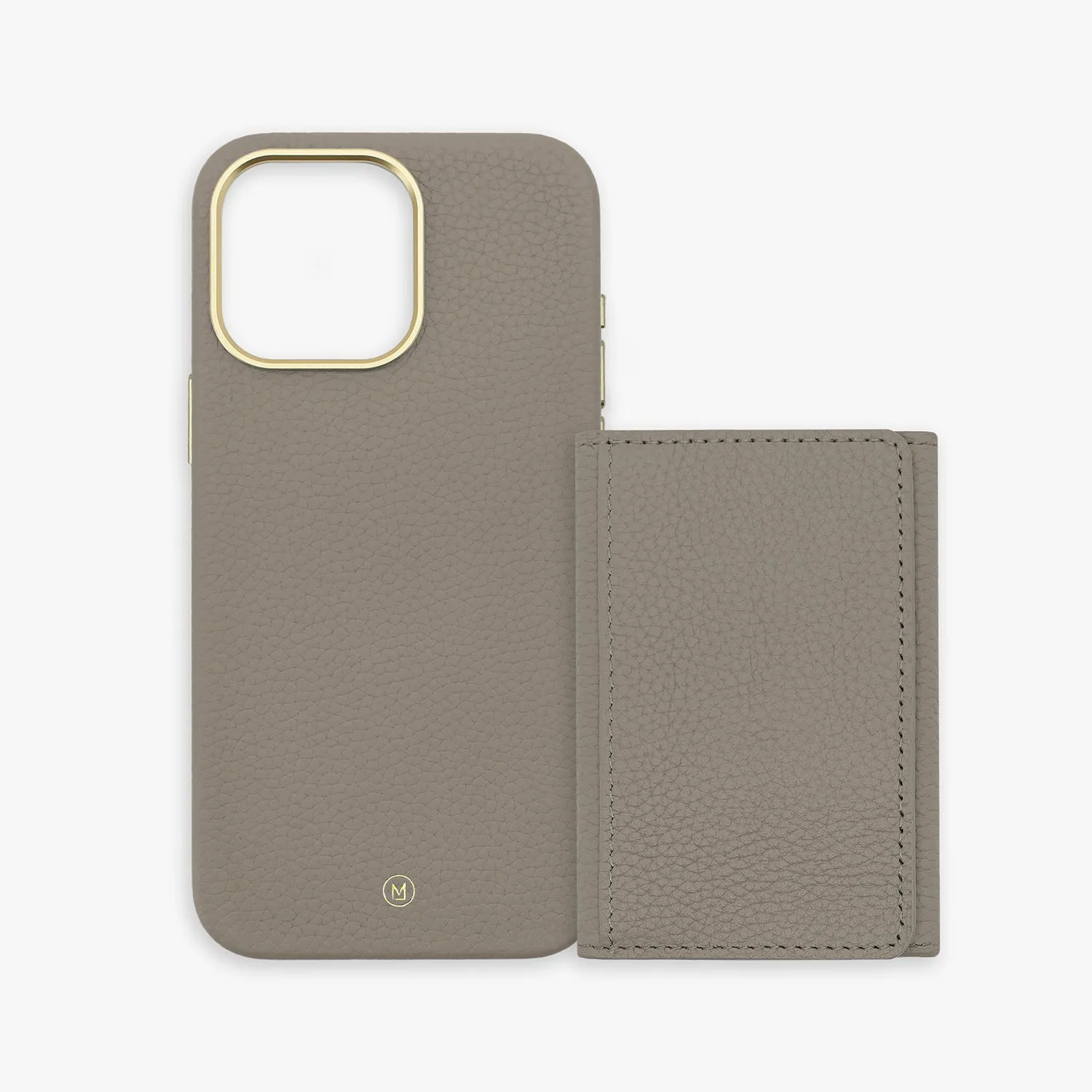 iPhone 16 Leather Case with MagSafe Trifold Wallet Set