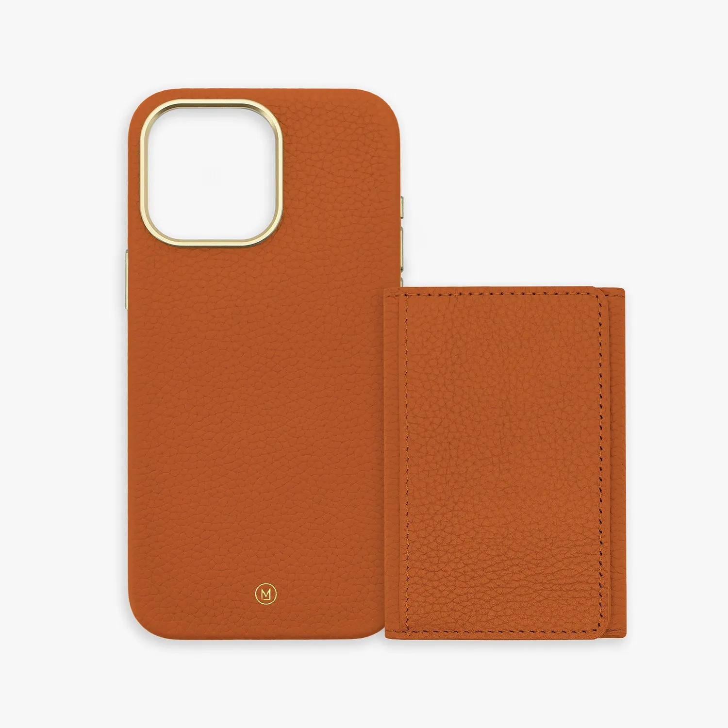 iPhone 16 Pro Max Leather Case with MagSafe Trifold Wallet Set