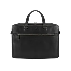 Jekyll & Hide Slim Zip Top Briefcase - Black