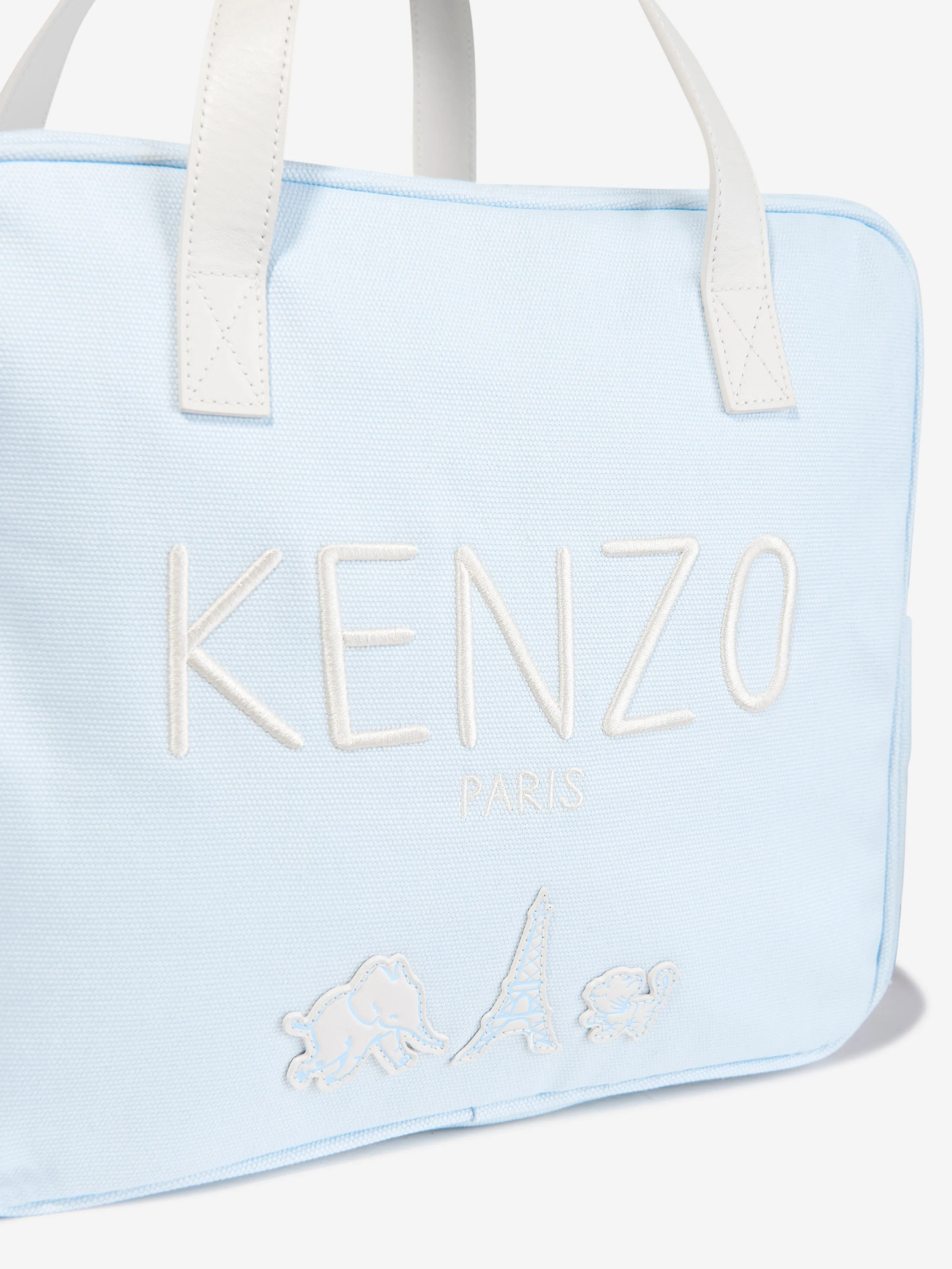 KENZO Baby Boys Embroidered Logo Changing Bag in Pink