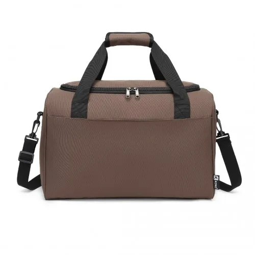 Kono Structured Travel Duffle Bag - Brown | Premium Oxford Cloth | Water Resistant | Perfect for A4 Items & Laptops