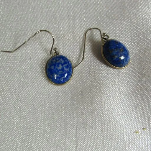 Lapis Lazuli Gemstone  Drop Earrings