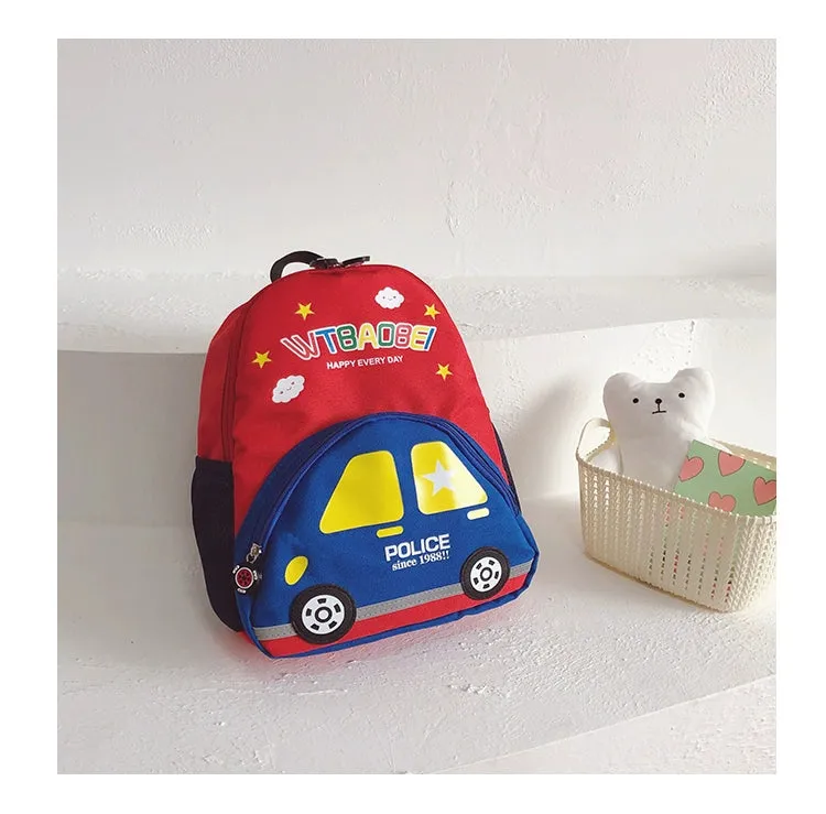 Lightweight Cartoon Car Backpack for Kindergarten Kids - Back to School Collection