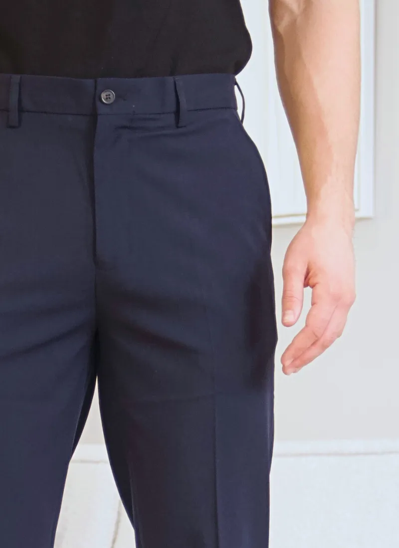 Lightweight tapered trousers - Navy